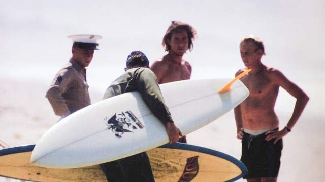 Marines confiscate boards at Trestles, 1969. Photo: Ron Stoner