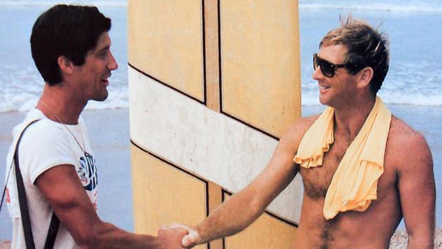 John Williams (right) and Joel de Rosnay, Biarittz, 1965