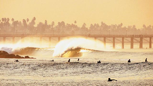 Newport Beach lineup. Photo: Pete Taras