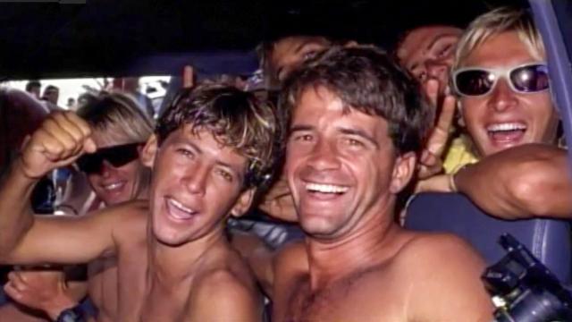 Fabio Gouveia (fist up) and Team Brazil, 1988 World Titles