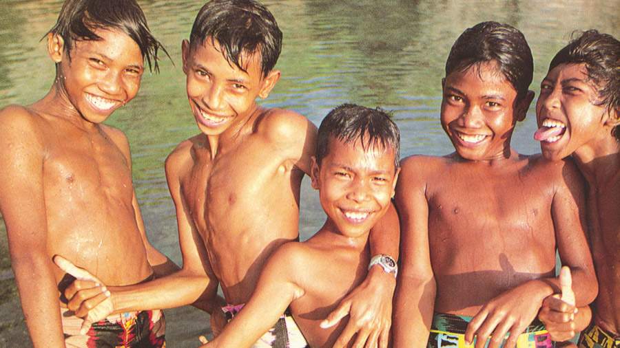Young Balinese surfers, mid-'80s 