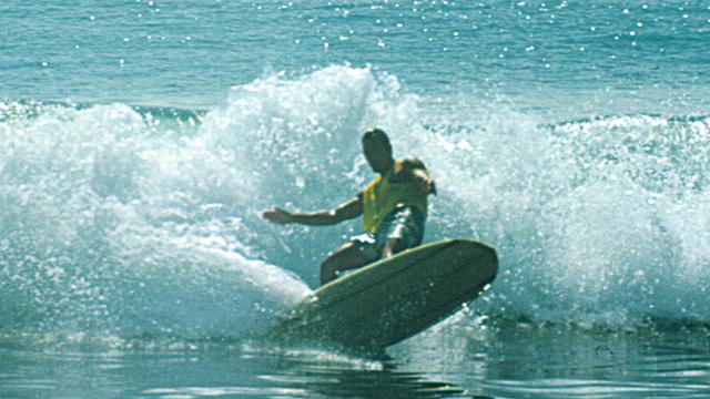 Barry Kanaiaupuni on a closeout, 1967. Photo: Ron Stoner