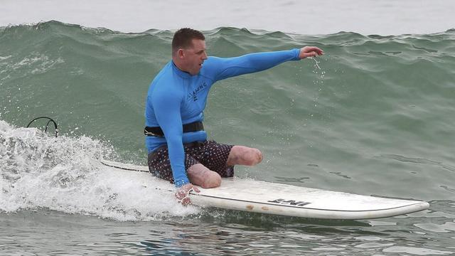 Marine staff sergeant Bradon Dotson, Camp Pendleton, San Diego County, 2016. Photo: Hayne Palmour