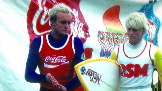 Larry Blair (left) and Cheyne Horan, 1979 Surfabout