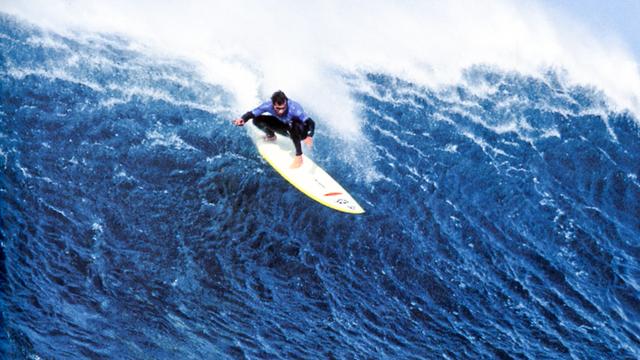 Carlos Burle, taking off at Todos Santos, 1998. Photo: Sean Davey