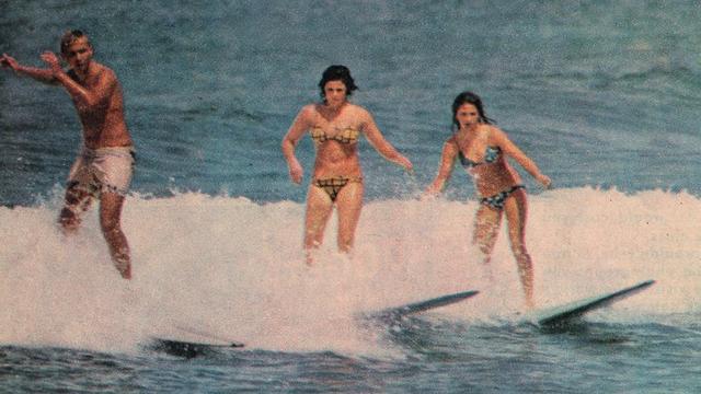 Pearl Turton, center, Avalon Beach, 1964. Photo: Jack Eden
