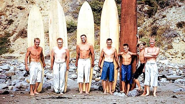 Phil Becker, second from right, PV Cove, early 1950s