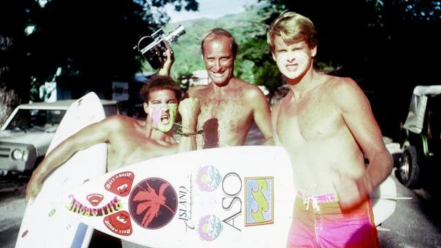 Burns and Gomes in Tahiti, 1987