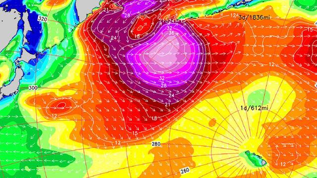 North Pacific storm, January, 2013