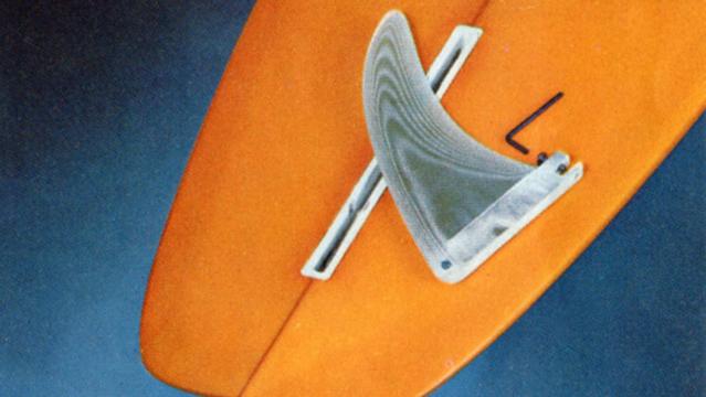 Fin box and removable fin, 1969