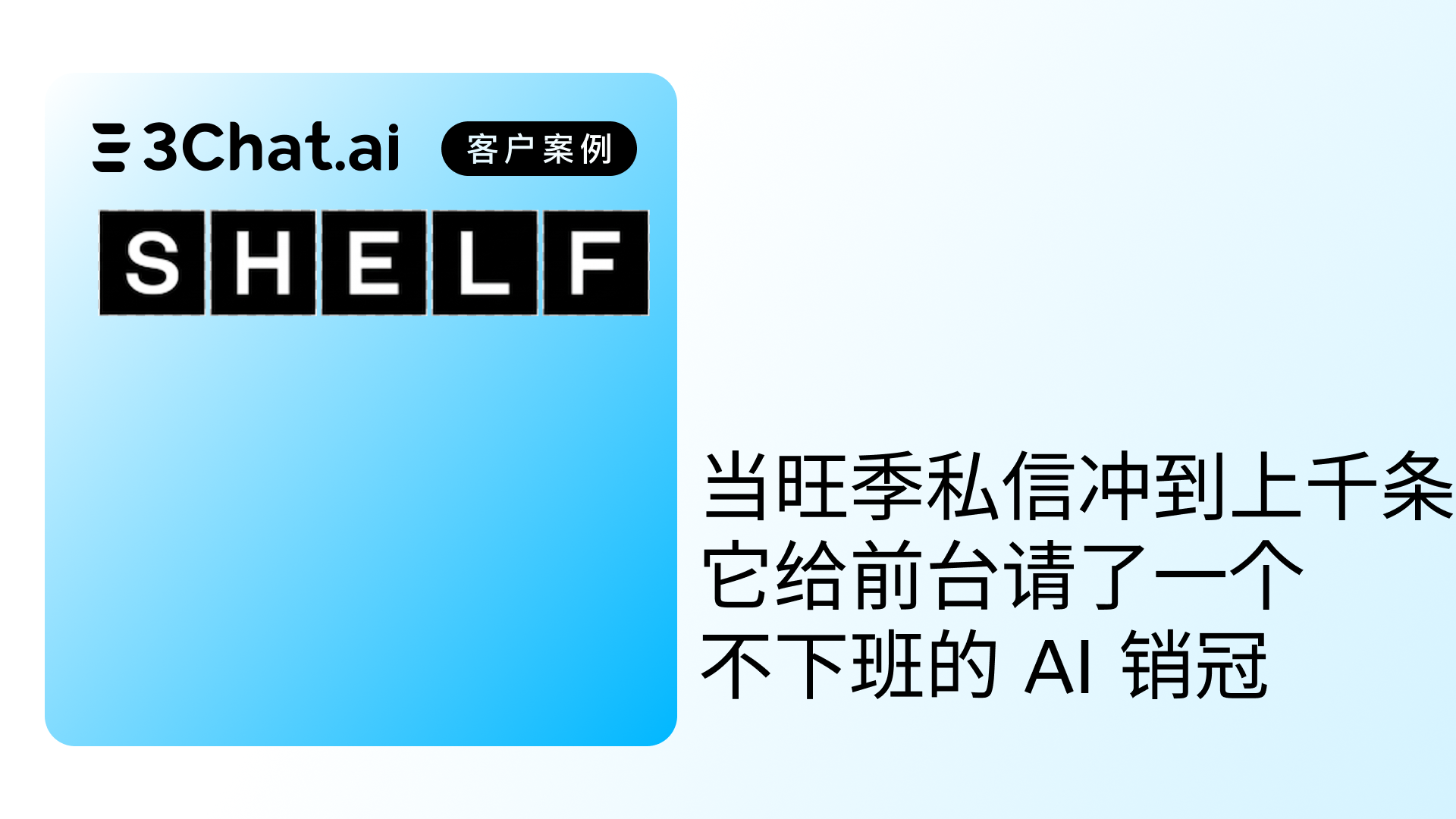  当旺季私信冲到上千条，舍尔弗给前台请了一位「不下班的 AI 销冠」