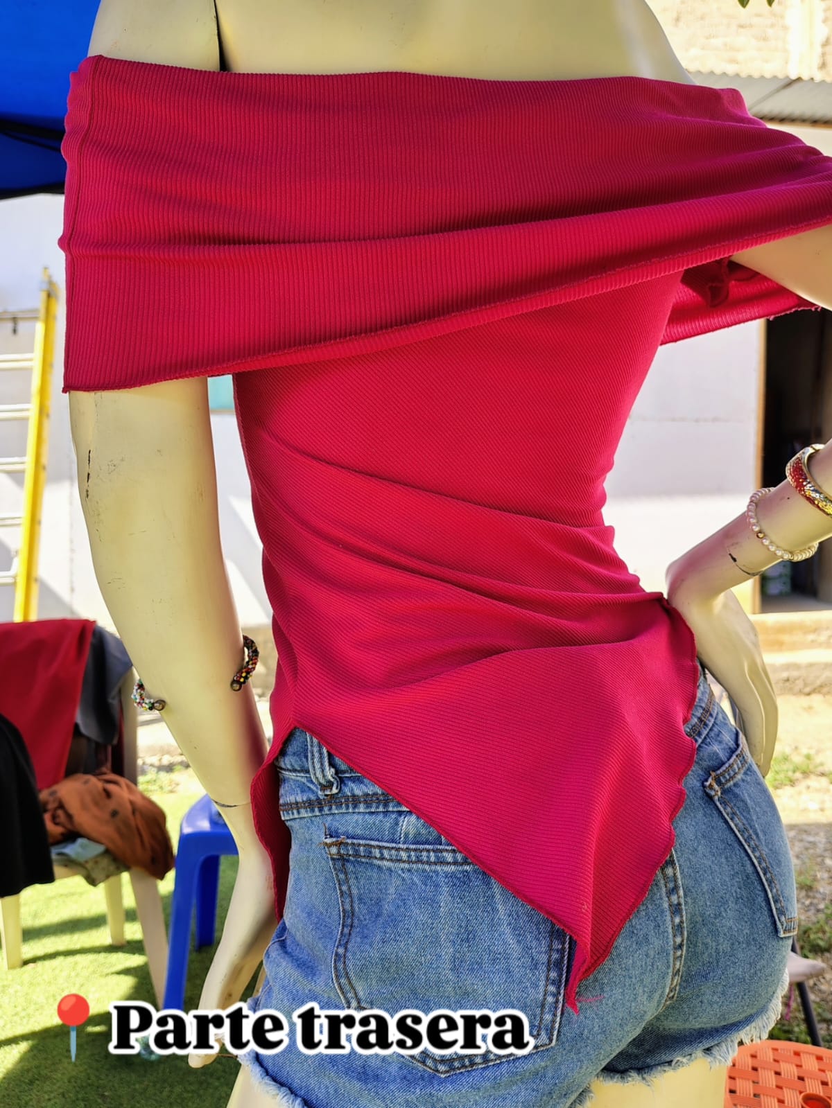 Blusa Off-Shoulder Rosa Importada