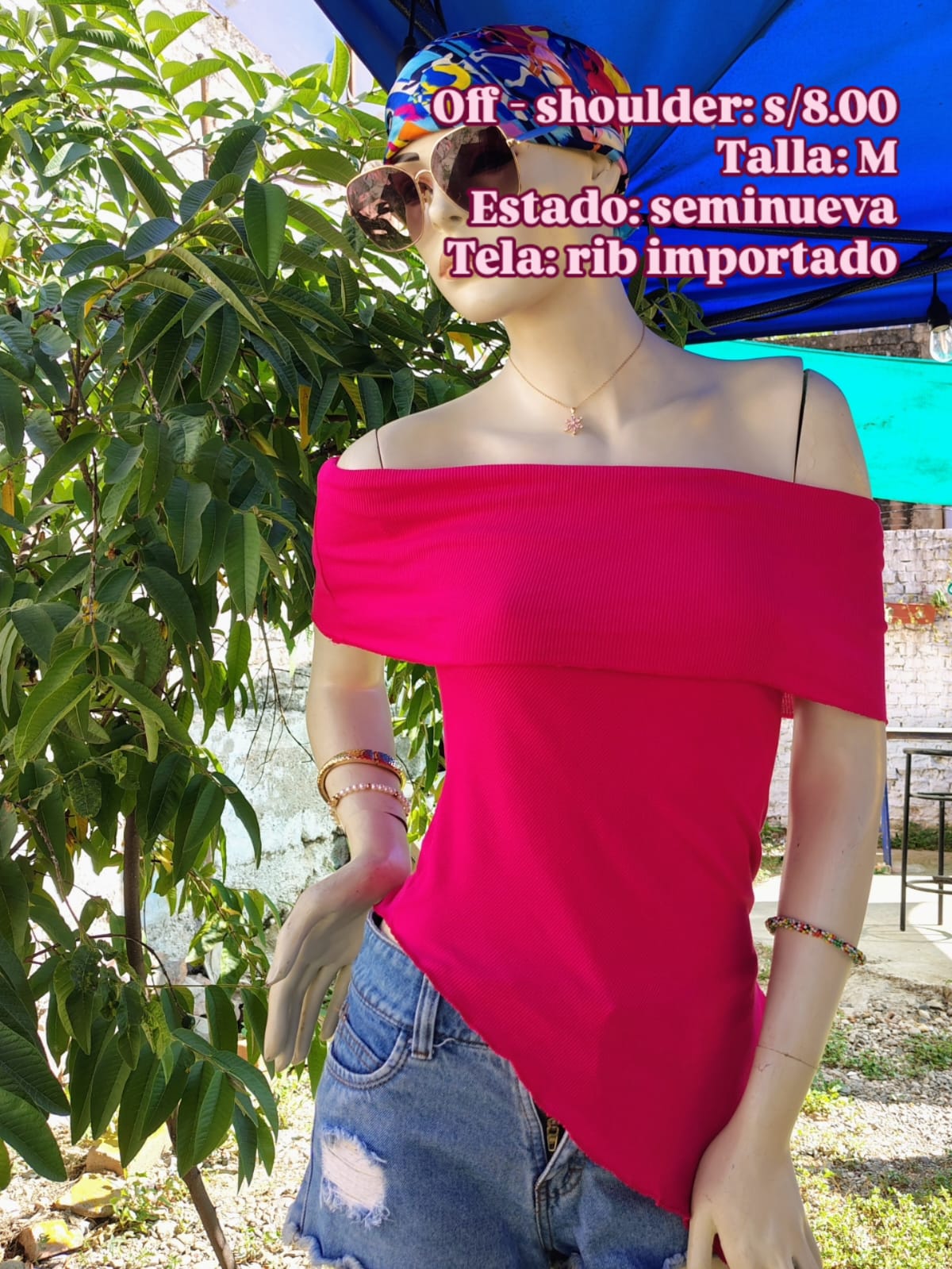 Blusa Off-Shoulder Rosa Importada