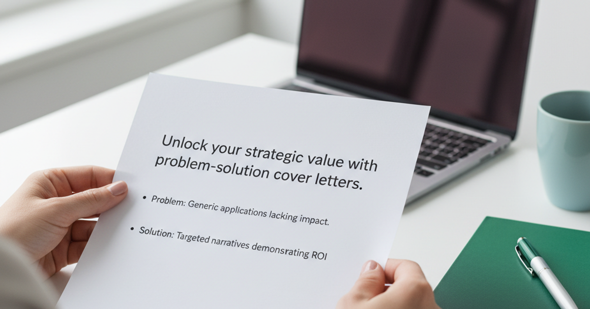 Problem-Solution Cover Letter: Showcase Strategic Value