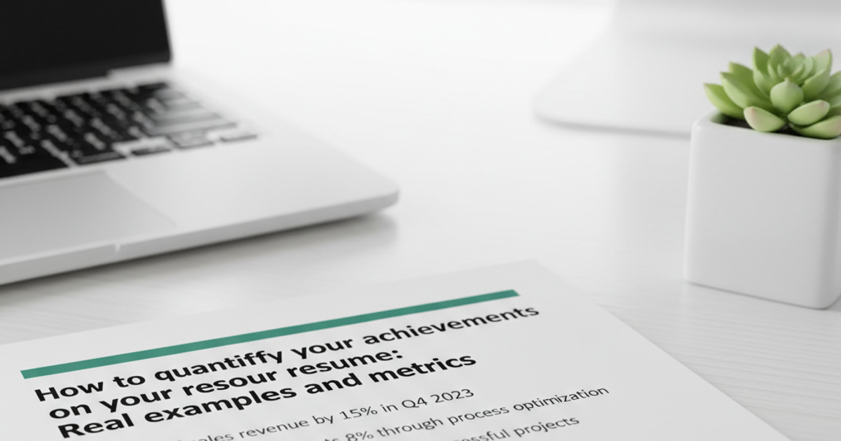 Quantify Achievements on Your Resume: Metrics & Examples