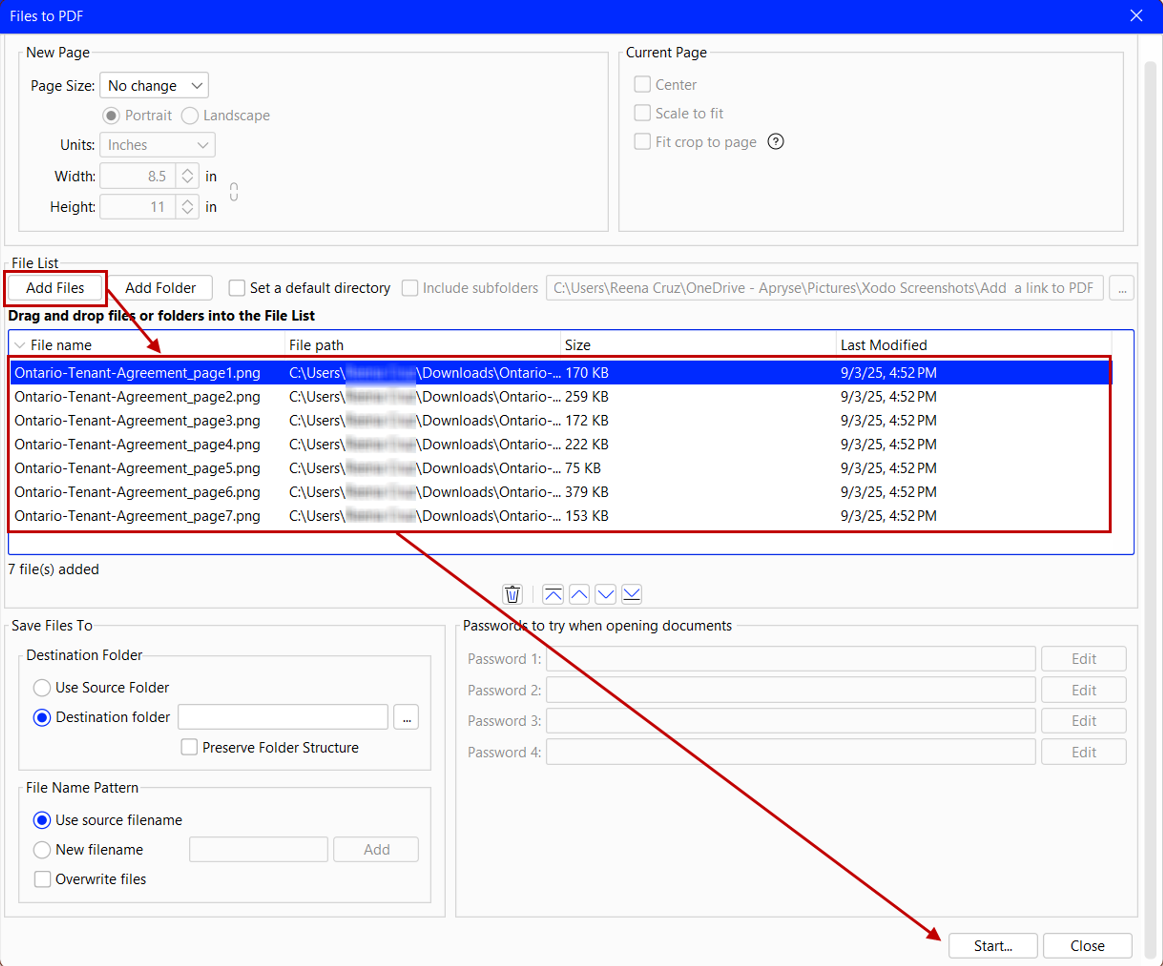 Batch converting images into one PDF using Xodo PDF Studio