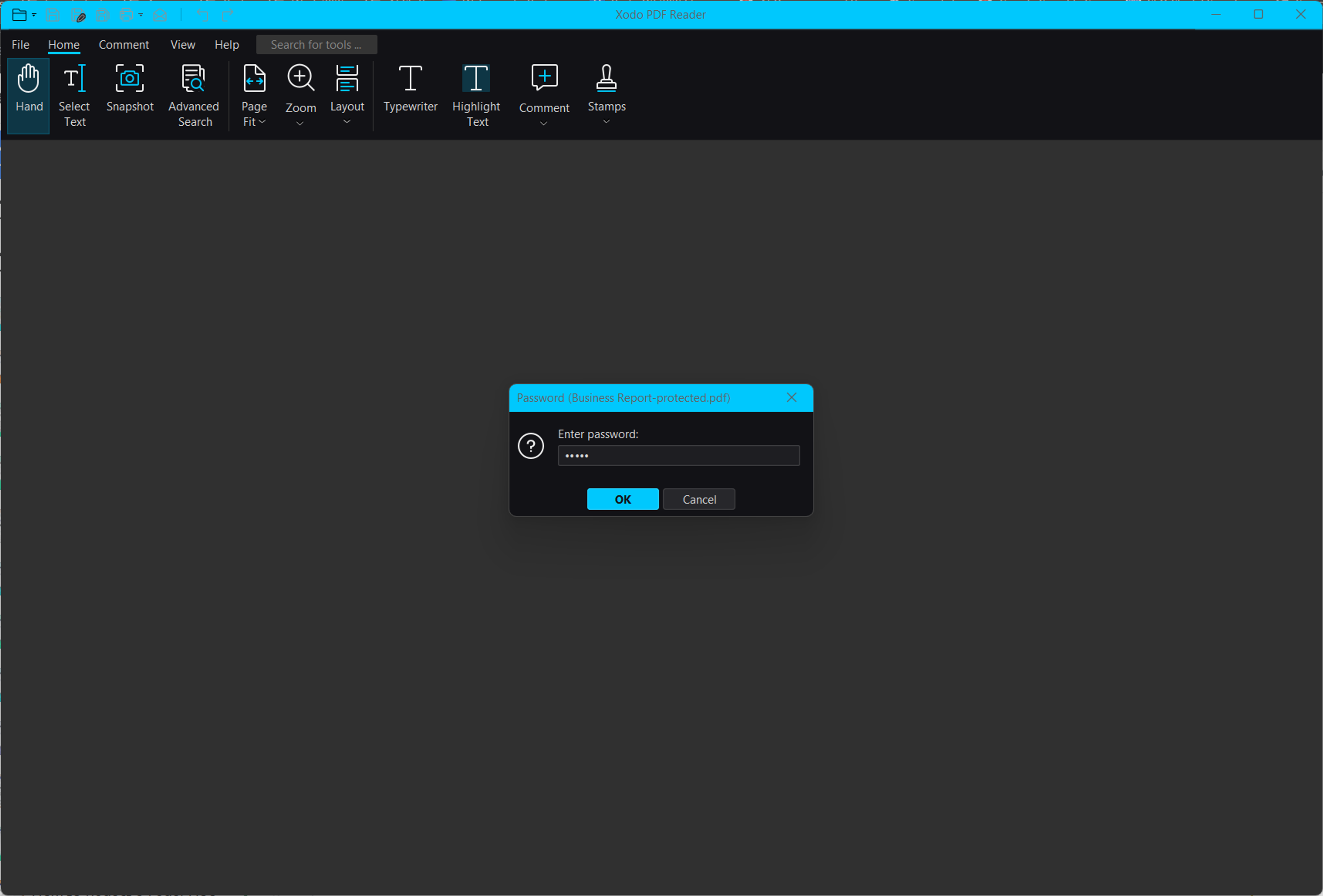 Steps to open a password protected PDF document using Xodo PDF Reader
