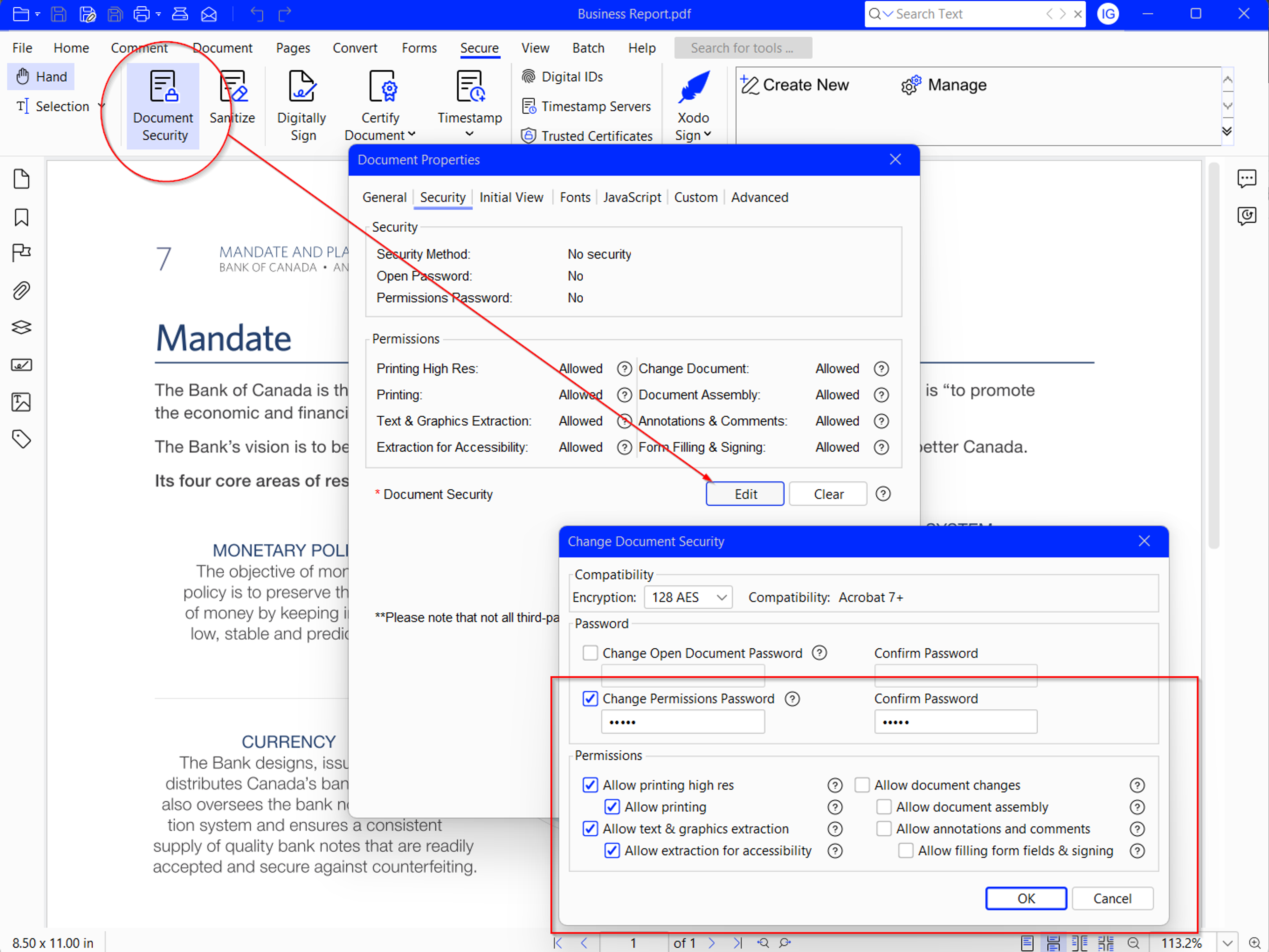 Making a PDF read-only by disabling document editing using Xodo PDF Studio