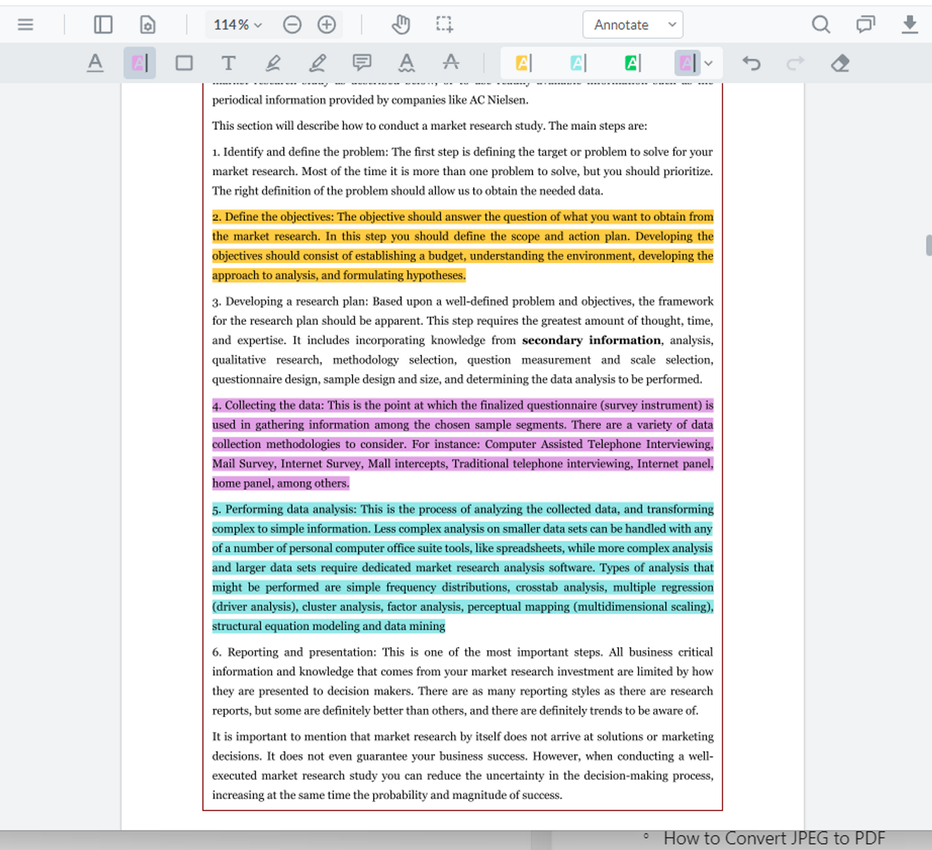 Highlight text in PDF 