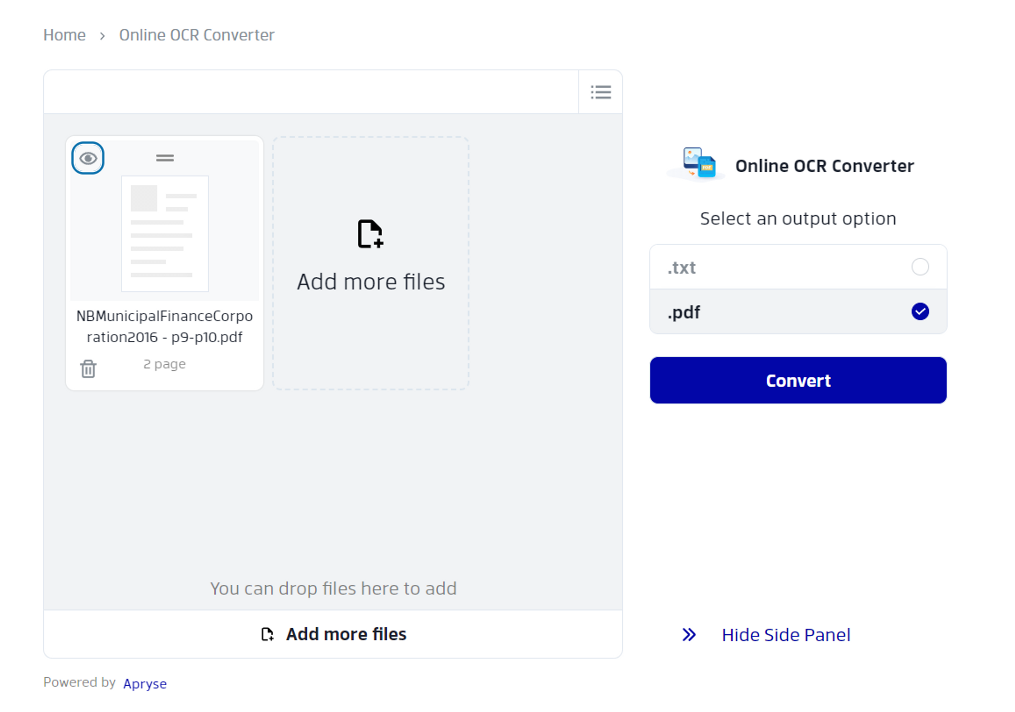 Converting a scanned PDF to a searchable PDF with Xodo’s online OCR converter