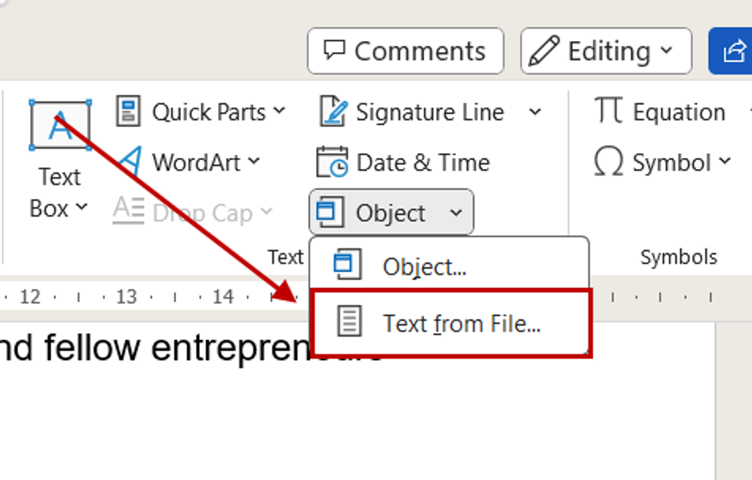 Merging Word documents as an object 