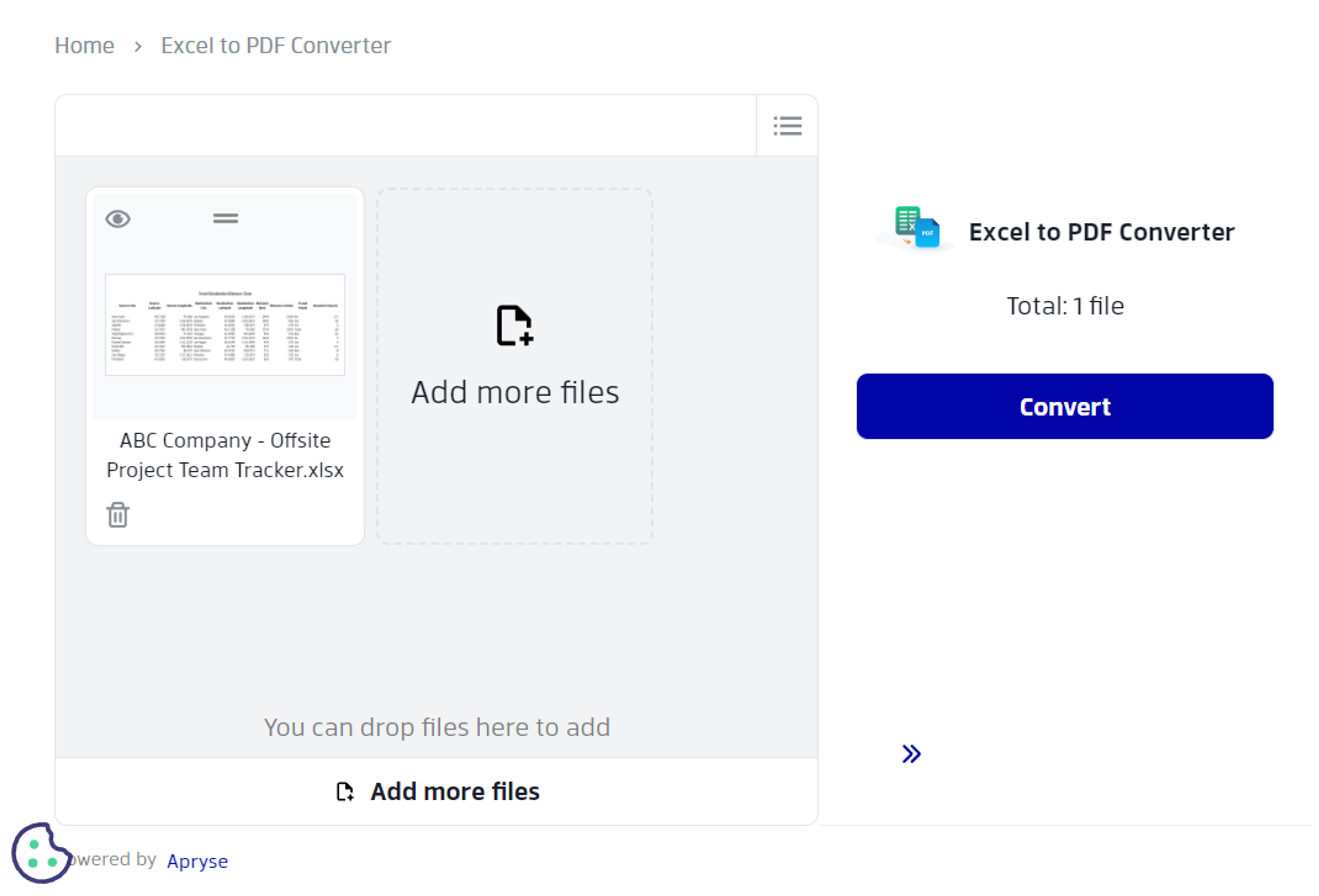 Converting Excel to PDF