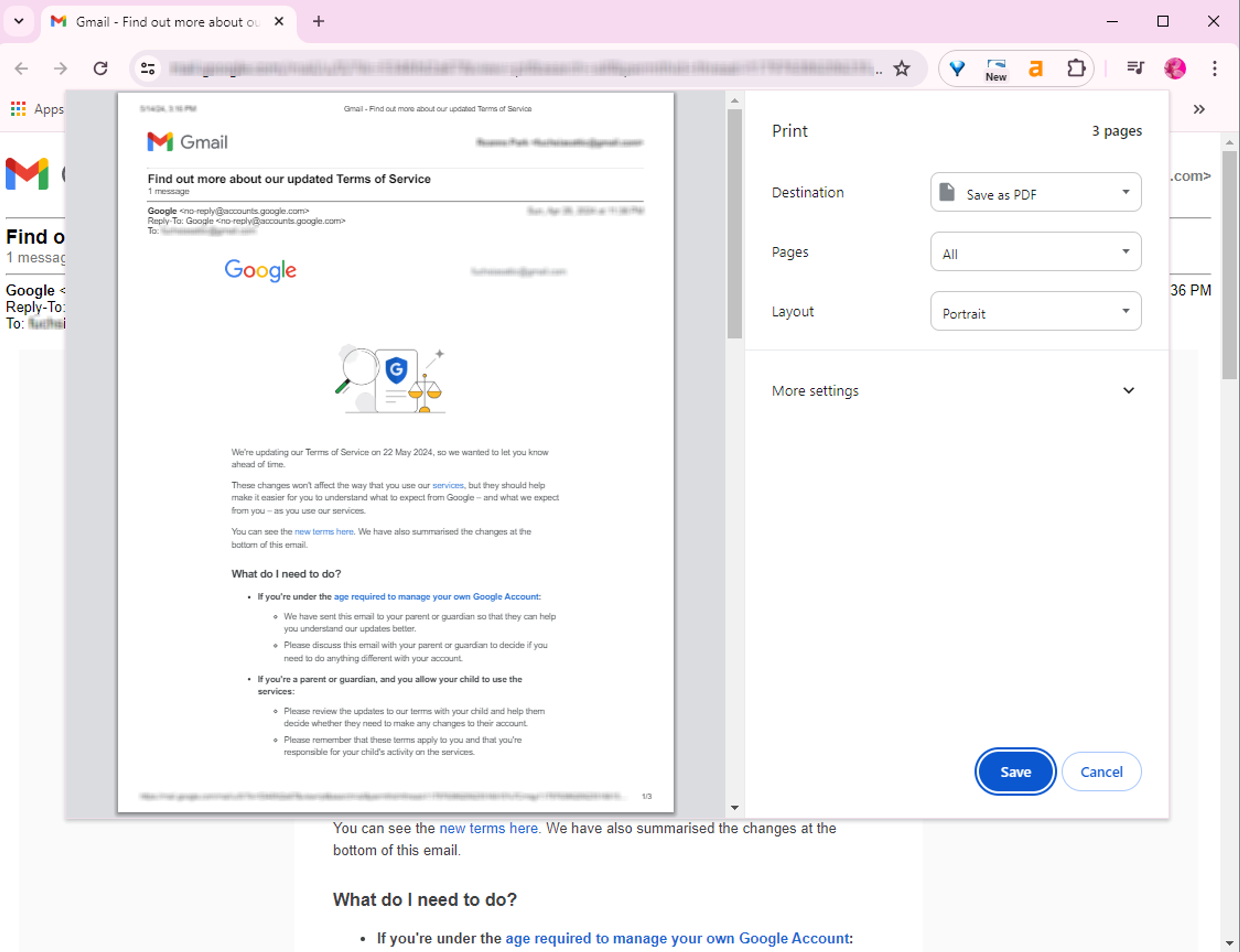 Saving Gmail as PDF
