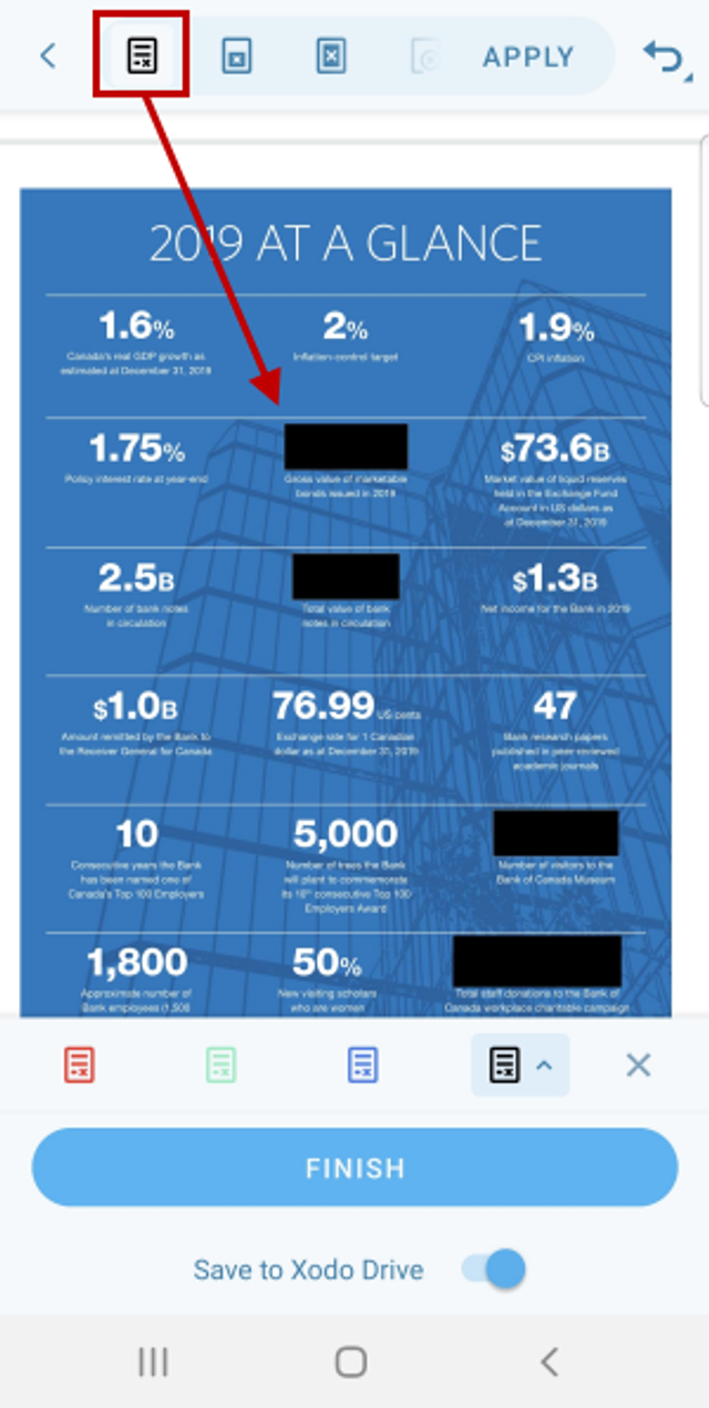 Redacting PDF on iPhone or Android with Xodo