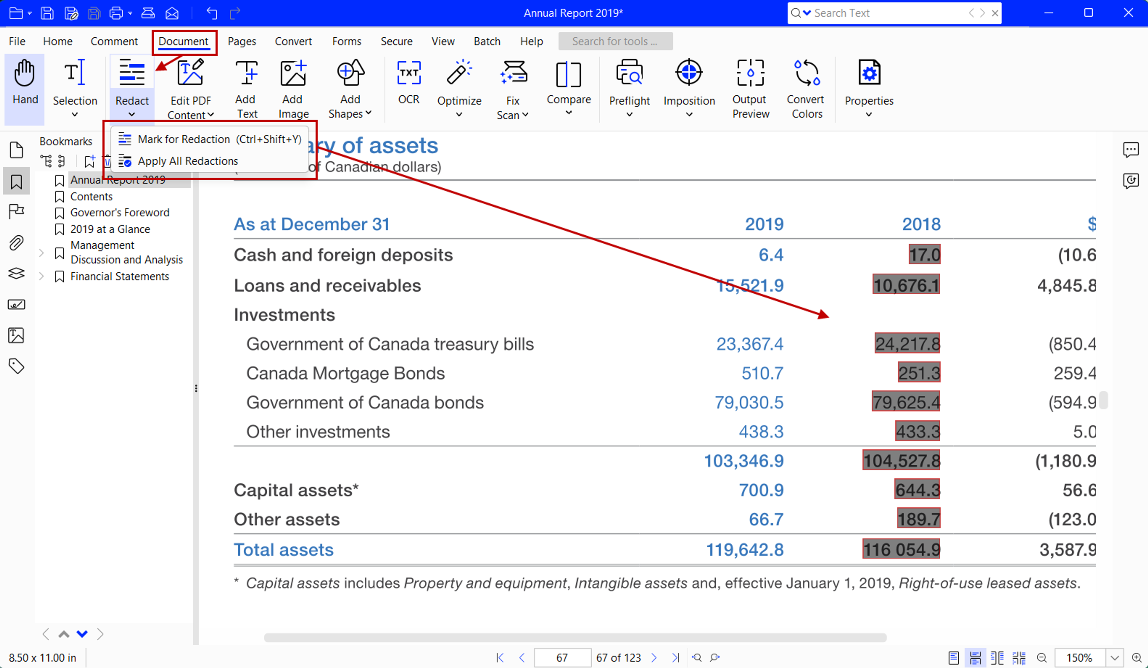 Redacting PDF on desktop using Xodo PDF Studio