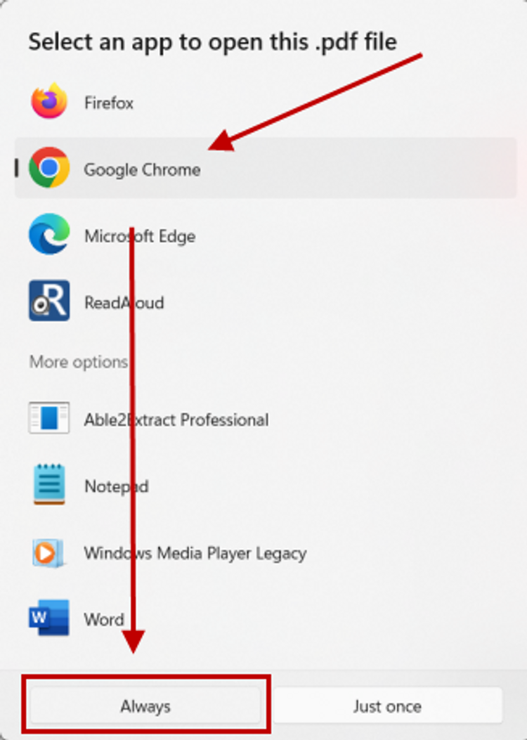 Making Chrome the default PDF viewer on Windows 