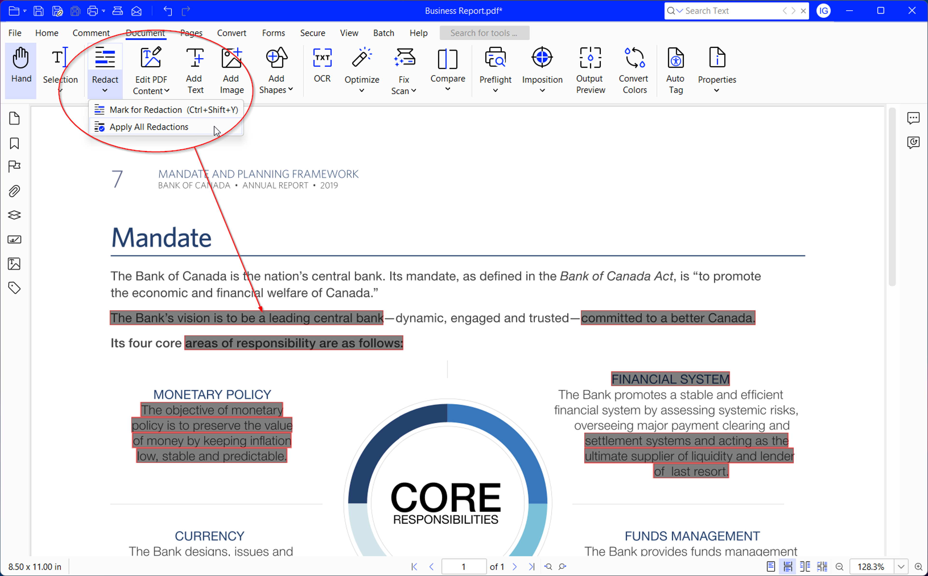 Steps to redact a PDF document offline on Windows, macOS, and Linux without Adobe using Xodo PDF Studio