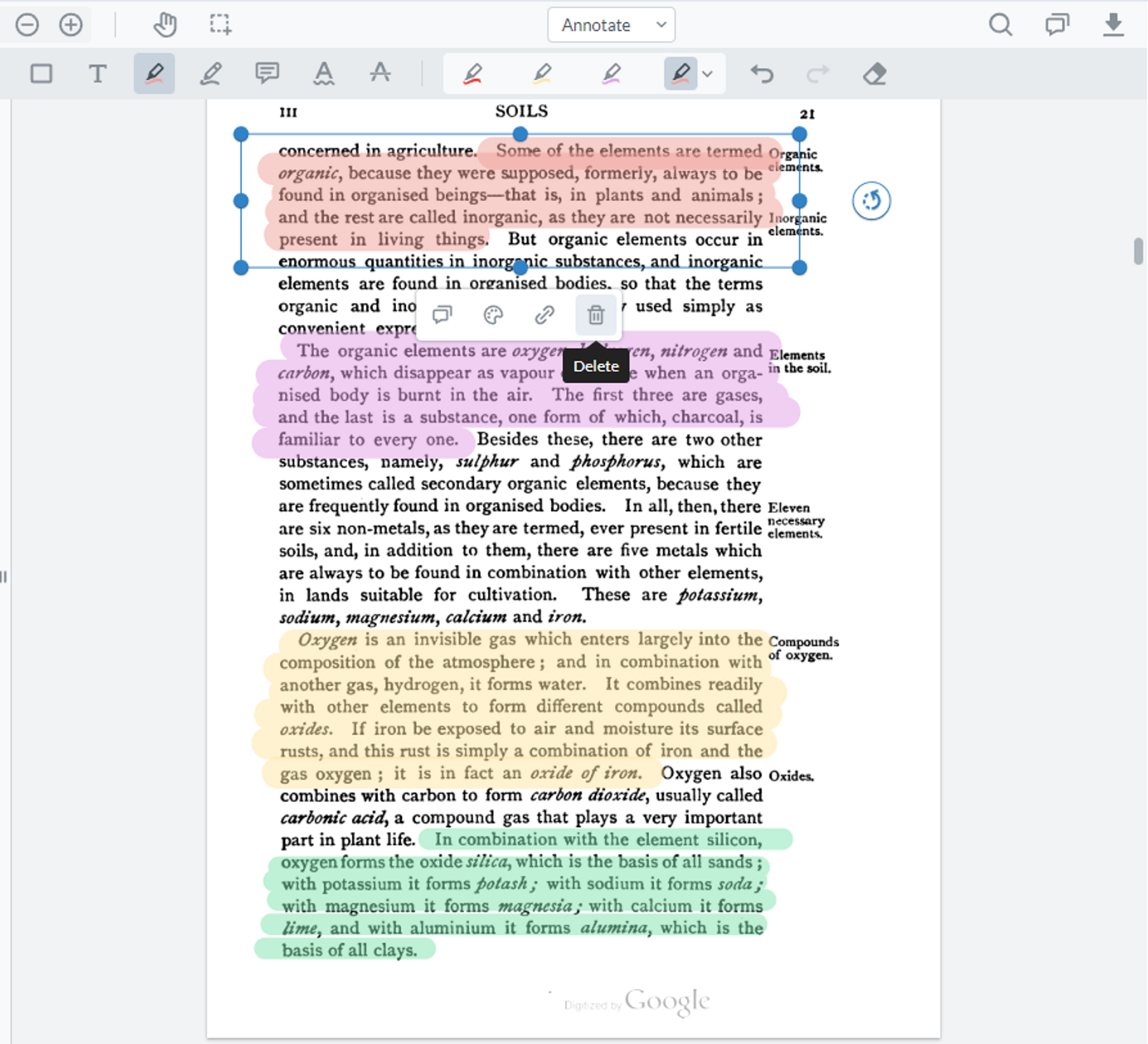 Highlight text in scanned PDF