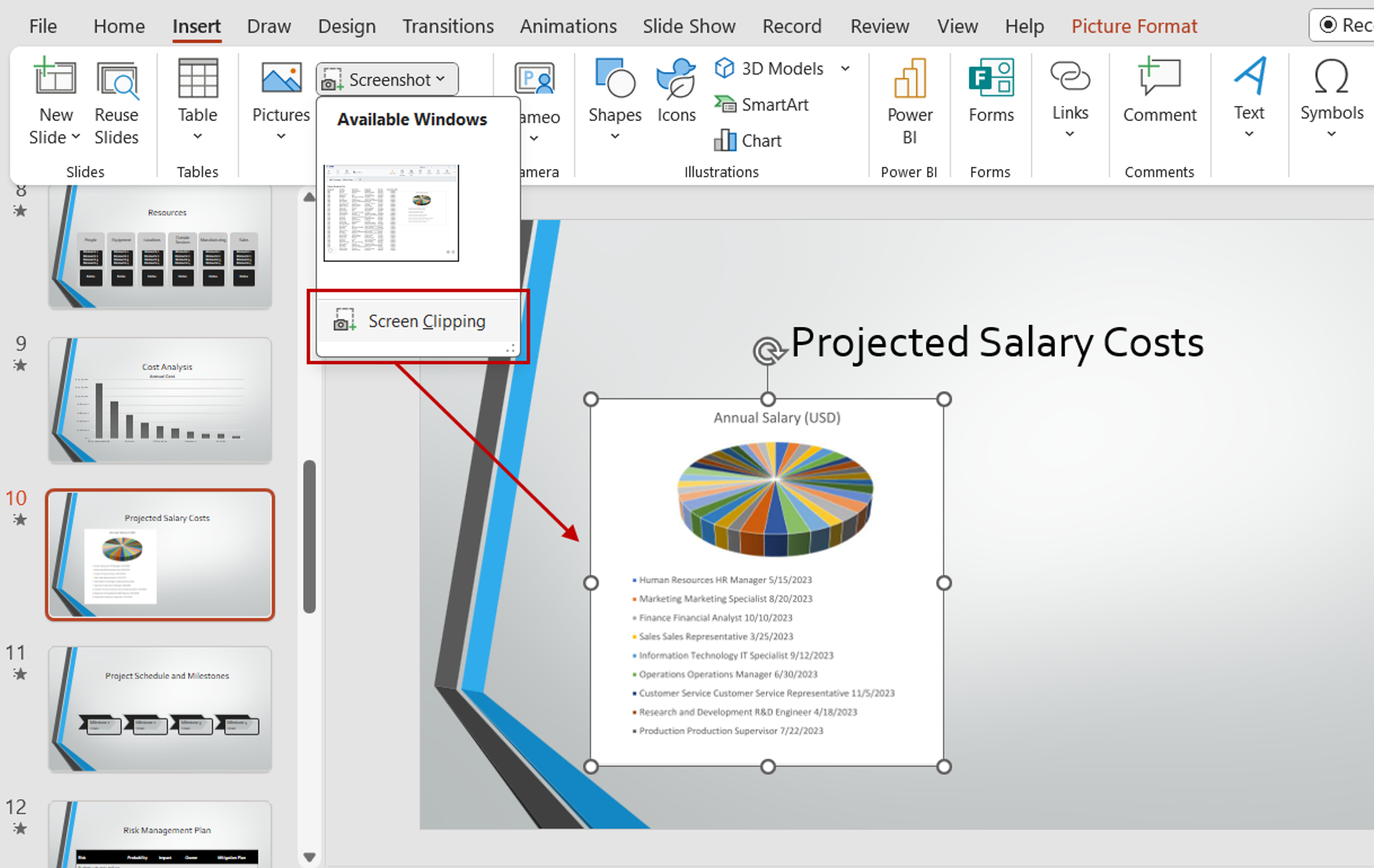 Insert a PDF image into PowerPoint