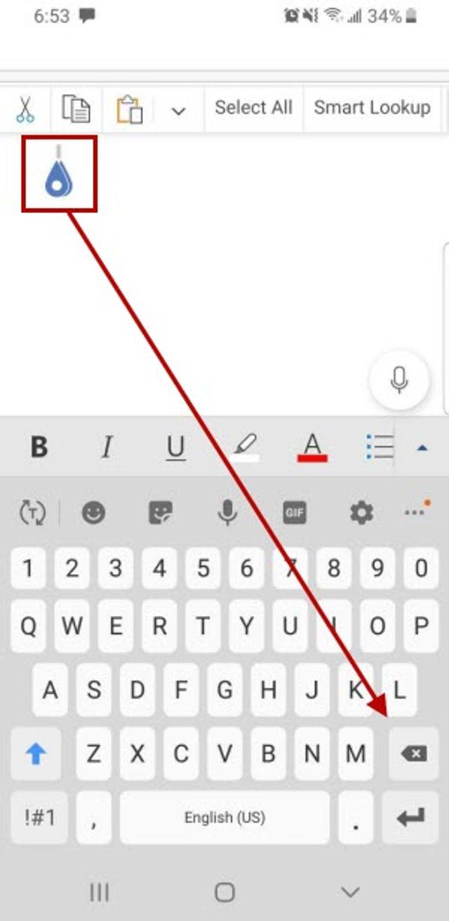 Delete page in MS Word on Android