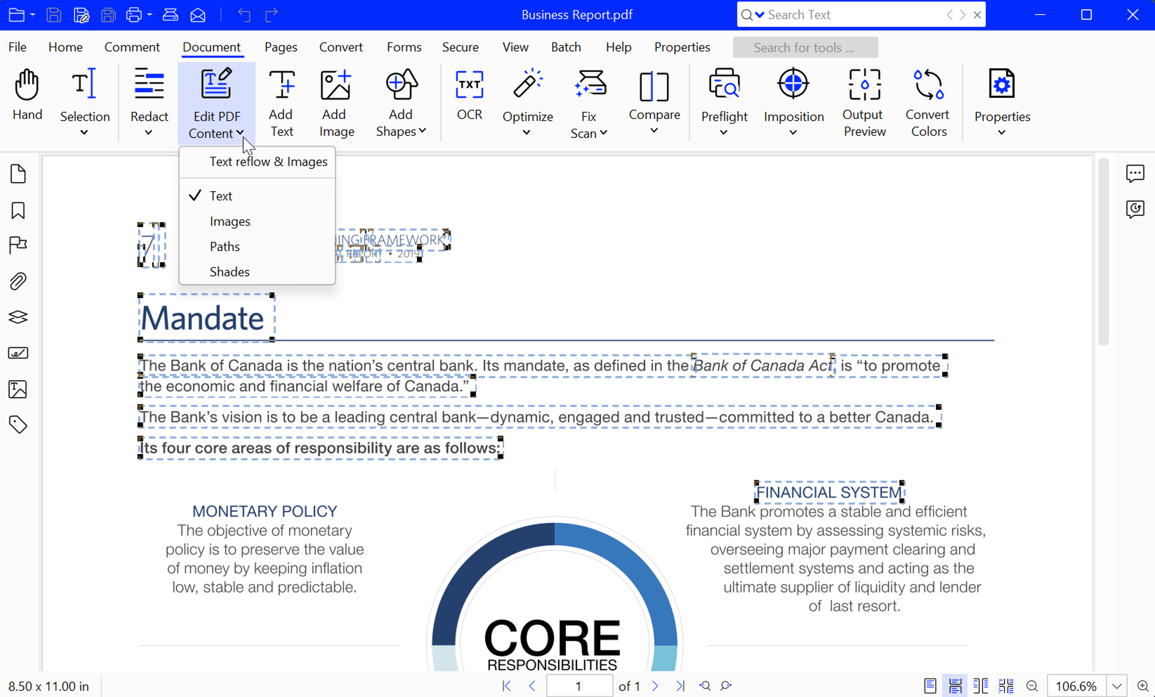 Modifying text in PDF on Windows, Mac, and Linux using Xodo PDF Studio 