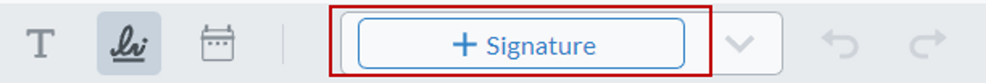 Selecting to add a new signature option in Xodo’s PDF signing tool
