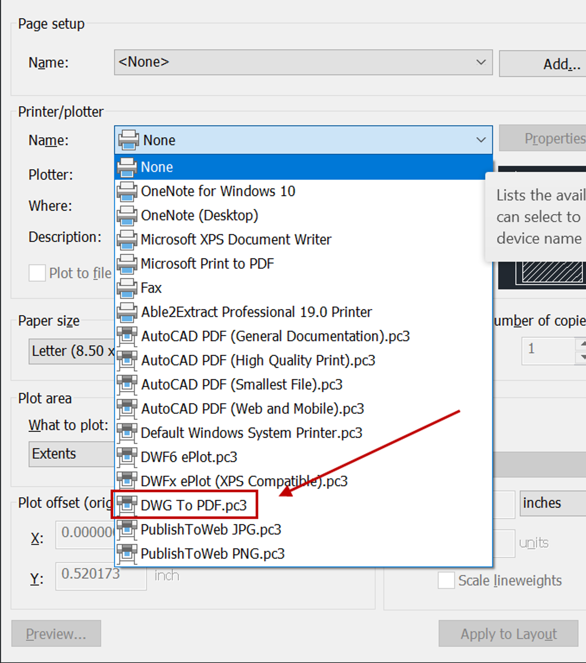  Saving a DWG file as PDF in AutoCAD software