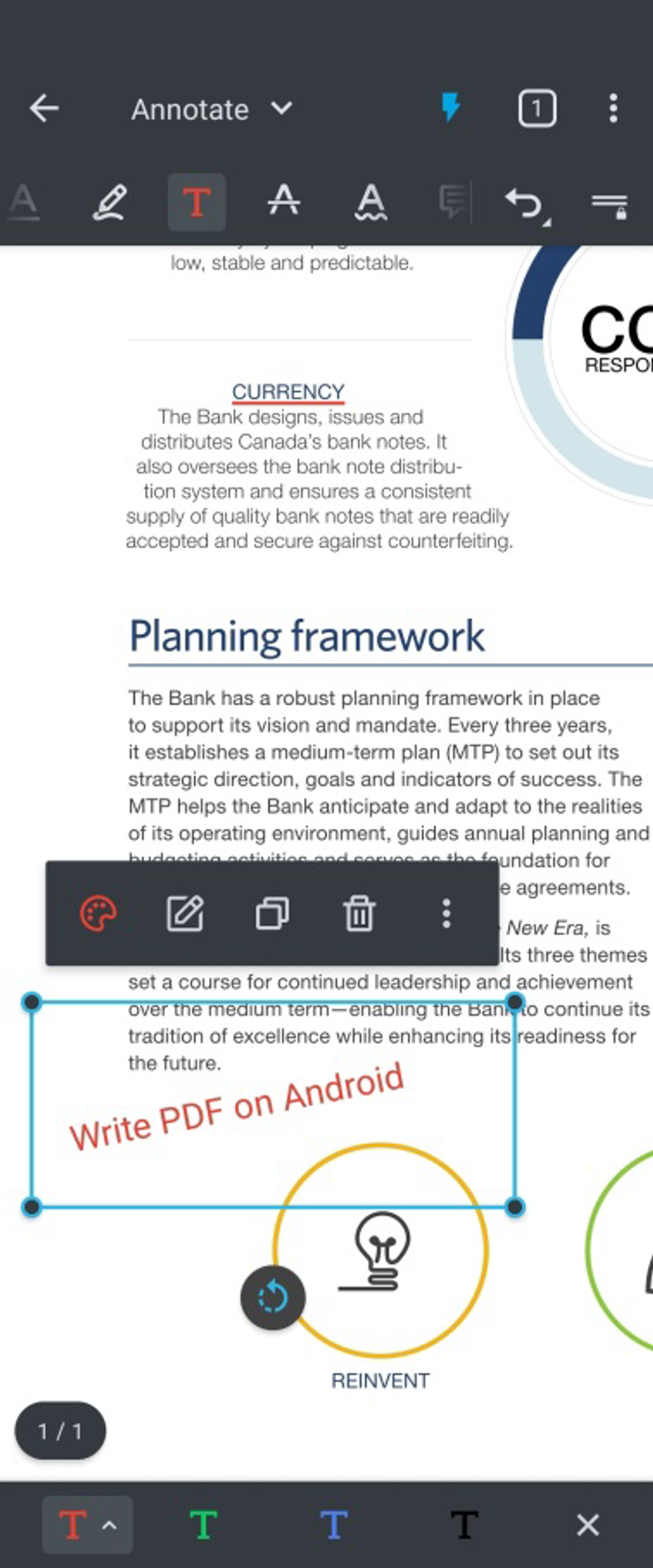 app write on pdf Typing on PDF on Android using Xodo app
