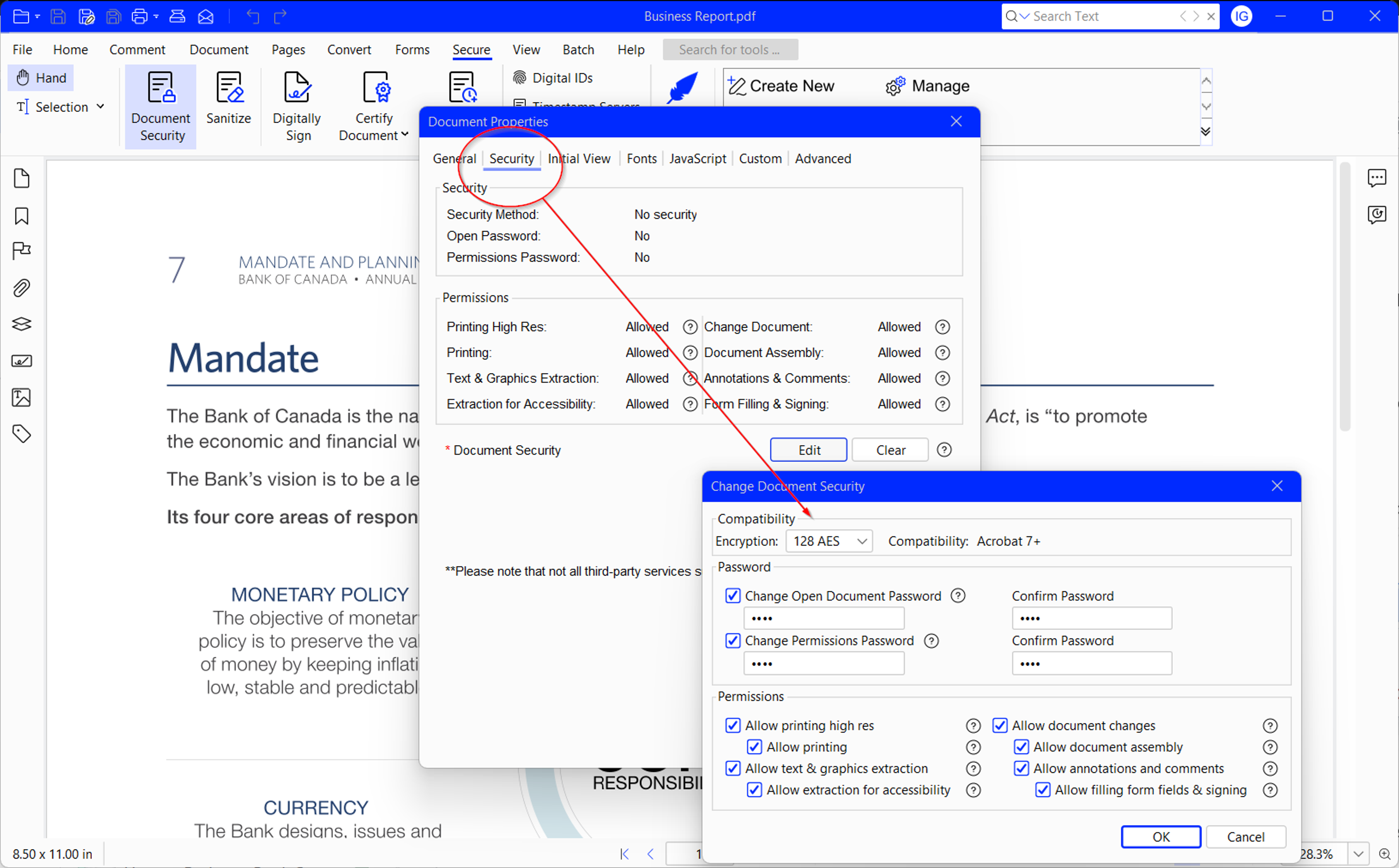 Steps to add password protection to PDF on Mac using Xodo PDF Studio