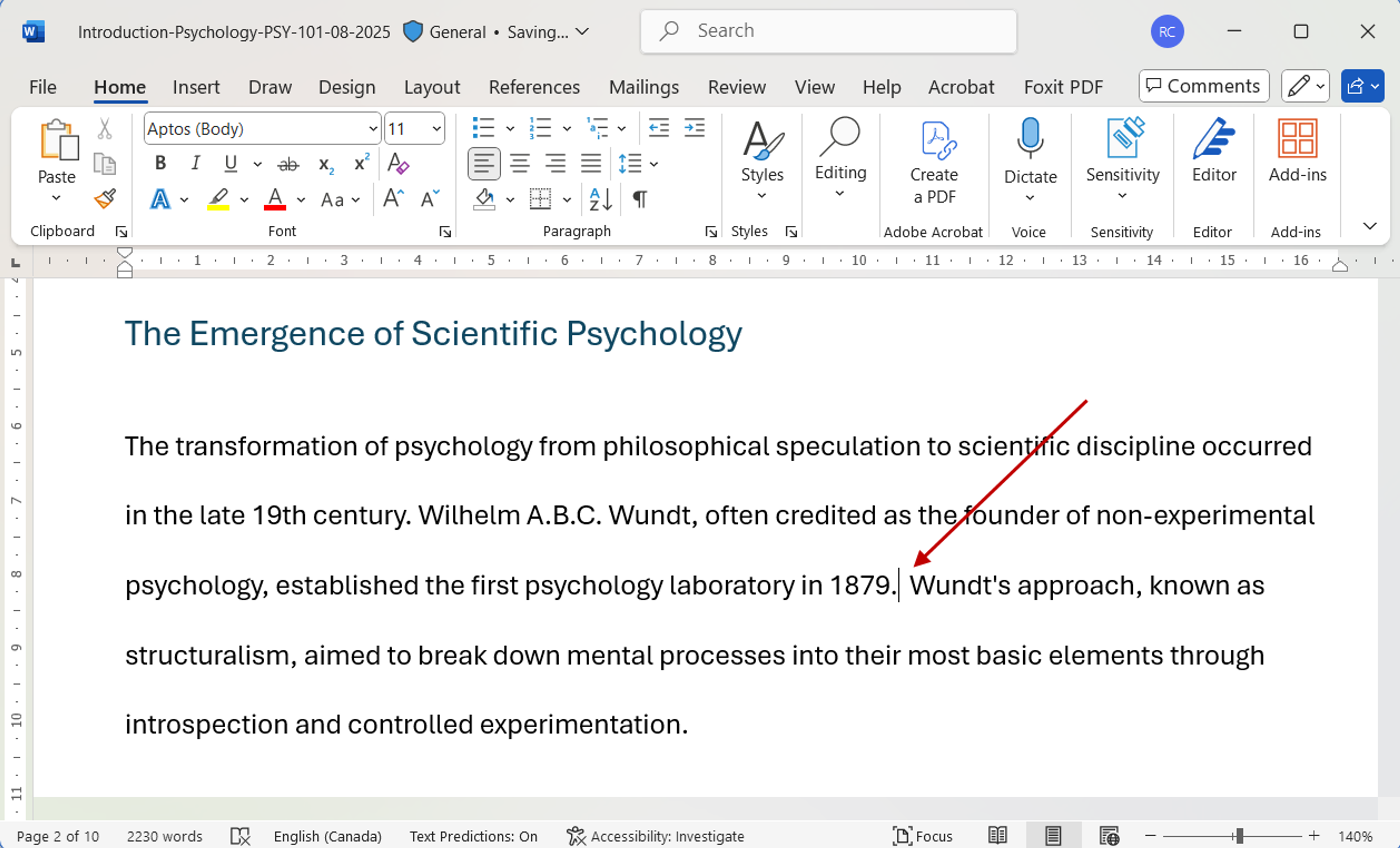 Steps to add footnote reference note in Word 