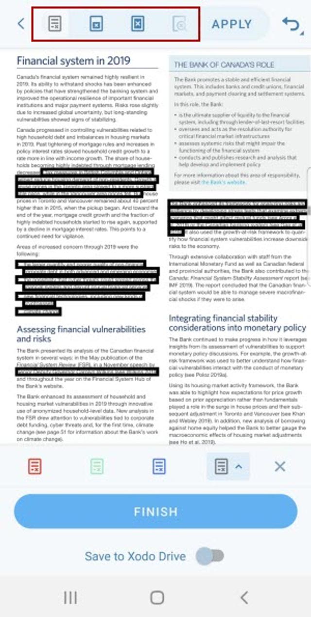 Redacting PDF on Android with Xodo