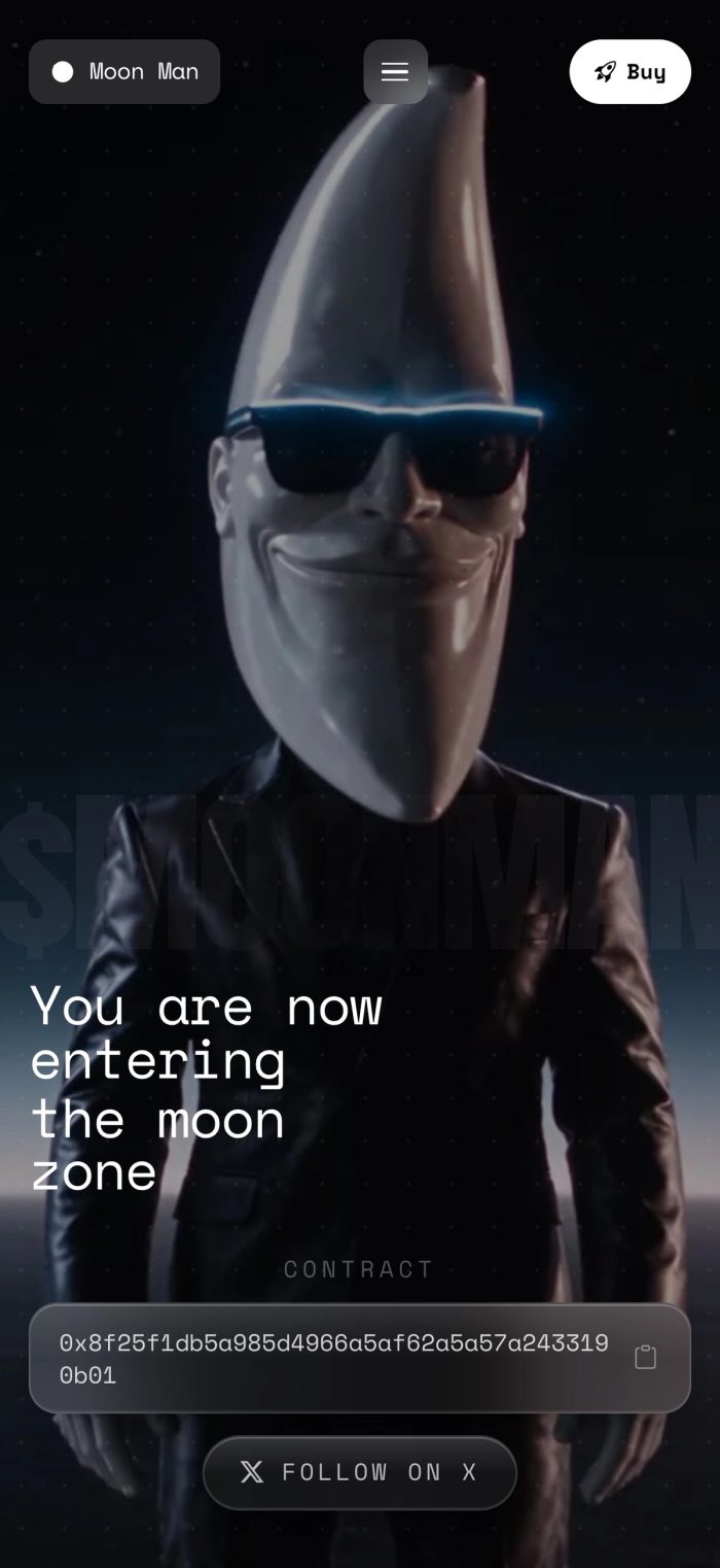 Moon Man mobile screen
