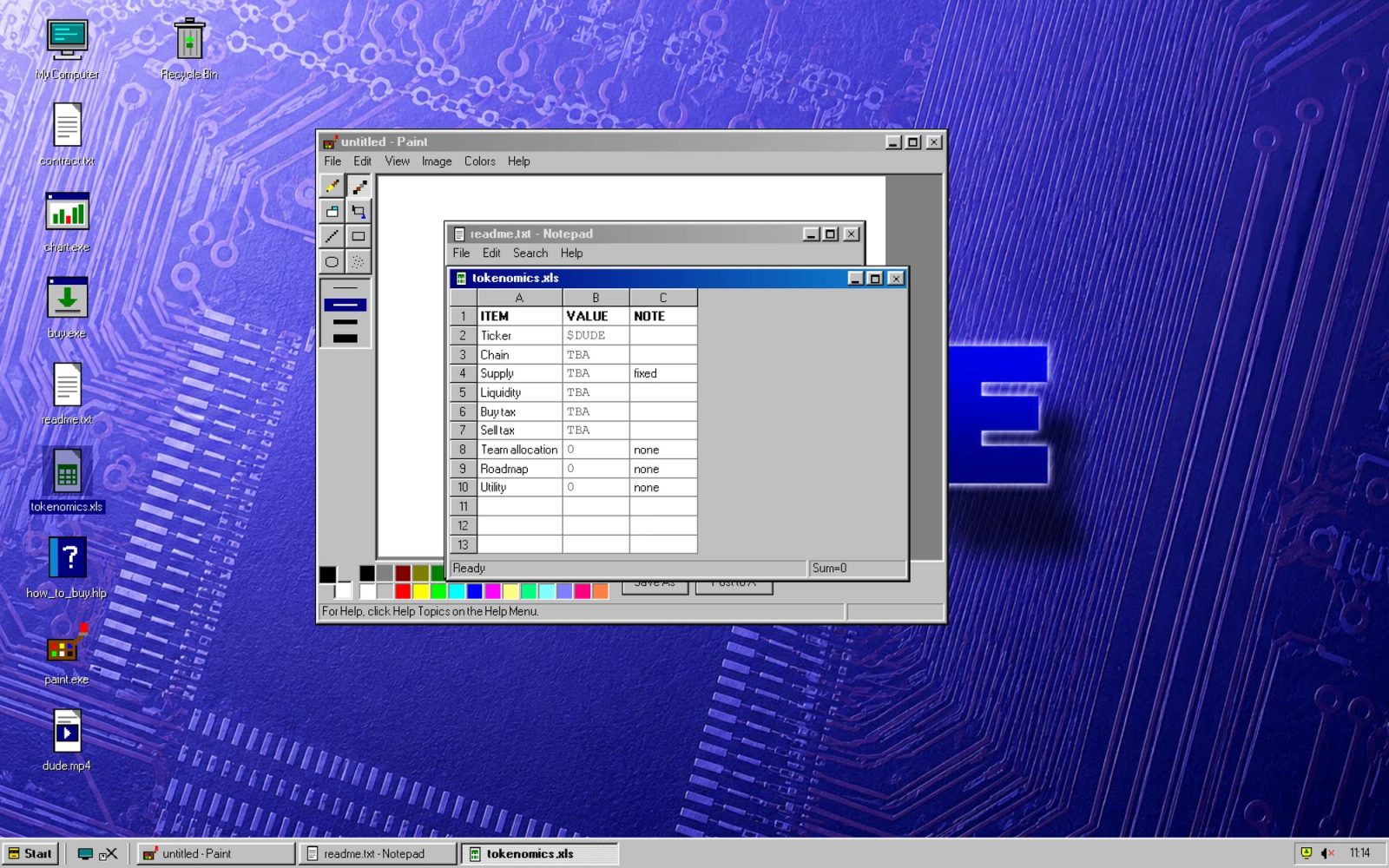 DUDEOS desktop screen