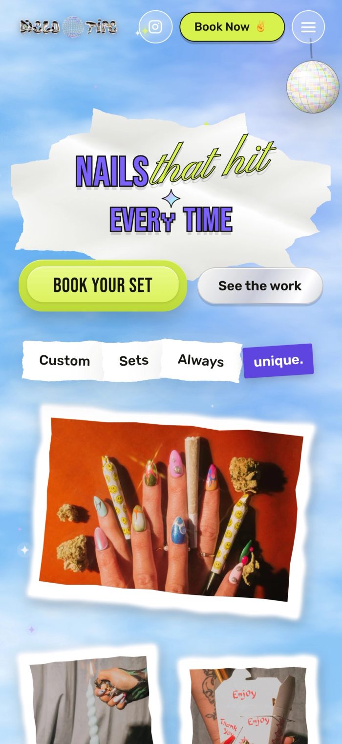 Disco Tips mobile screen