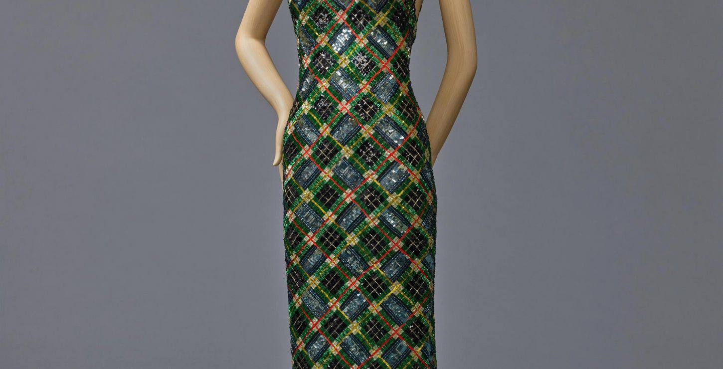 Woman's Evening Dress, 1957, Designed by James Galanos, American, 1924 - 2016.  Embroidered by D. Getson, Eastern Embroidery, Los Angeles, 1957-103-1