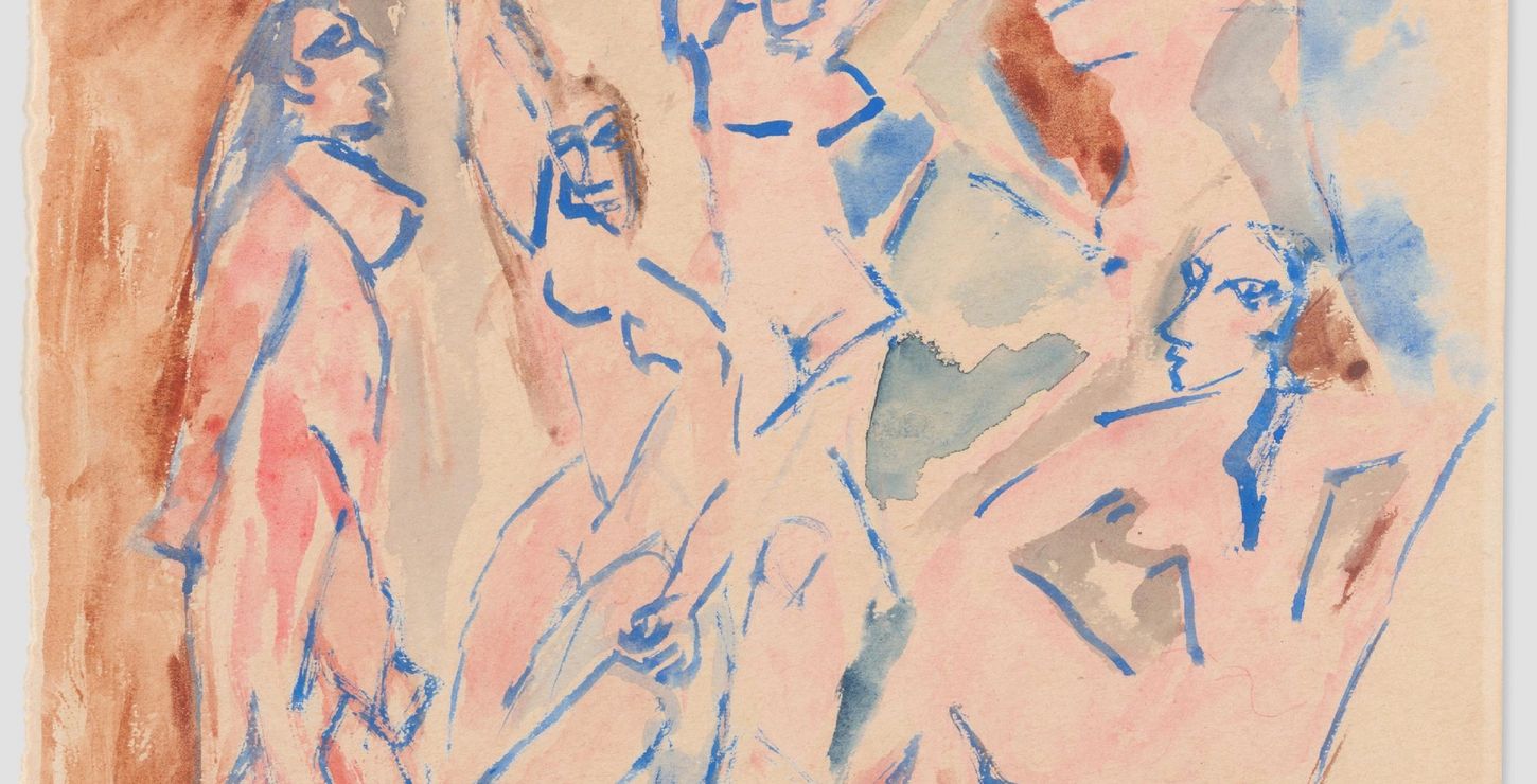 Five Nudes (Study for "Les Demoiselles d'Avignon"), 1907, Pablo Ruiz y Picasso, Spanish, 1881 - 1973, 1952-61-103