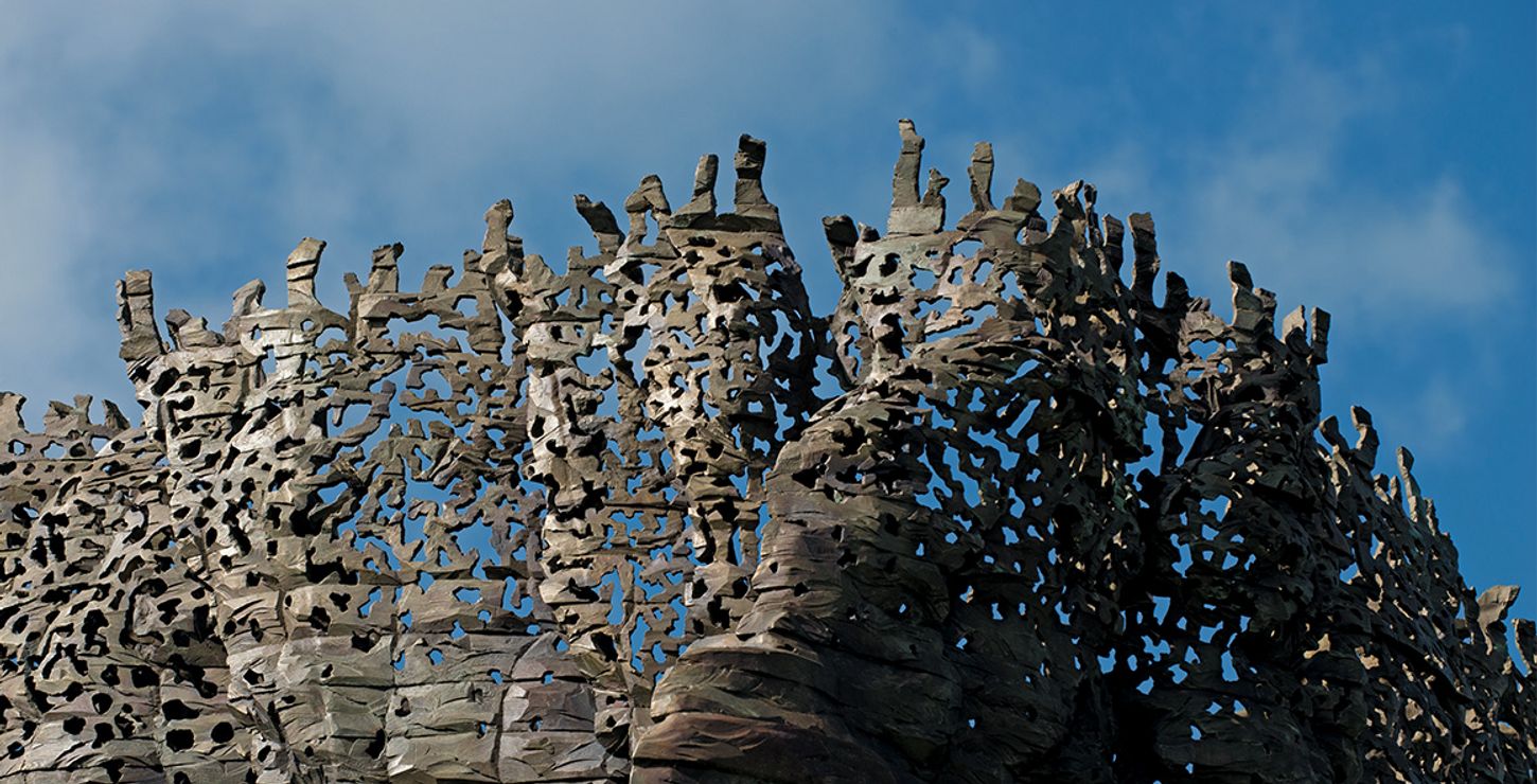 Bronze Bowl with Lace (detail), 2013–14 (cast 2017–18), by Ursula von Rydingsvard (American, born Germany 1942). Courtesy of the artist and Galerie Lelong & Co. © Ursula von Rydingsvard. Photograph by Jonty Wilde