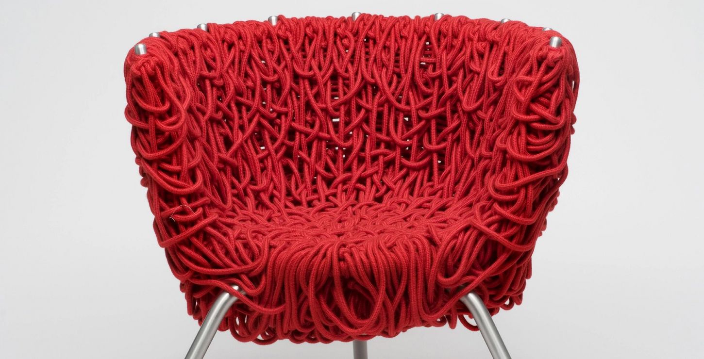"Vermelha (Red)" Chair, Designed 1993, Designed by Fernando Campana, Brazilian, born 1961, and Humberto Campana, Brazilian, born 1953.  Made by Edra s.p.A., Perignano, Pisa, 1987 - present, 2004-6-1