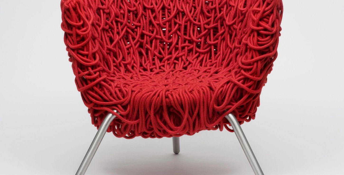 "Vermelha (Red)" Chair, Designed 1993, Designed by Fernando Campana, Brazilian, born 1961, and Humberto Campana, Brazilian, born 1953.  Made by Edra s.p.A., Perignano, Pisa, 1987 - present, 2004-6-1
