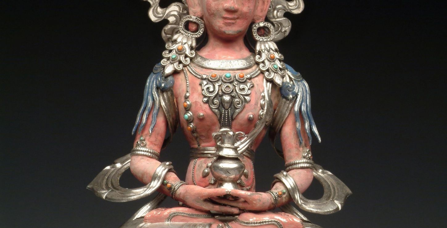 Amitayus, Bodhisattva of Limitless Life, c. 19th century, Artist/maker: Artist/maker unknown, Mongolian, 1962-178-8
